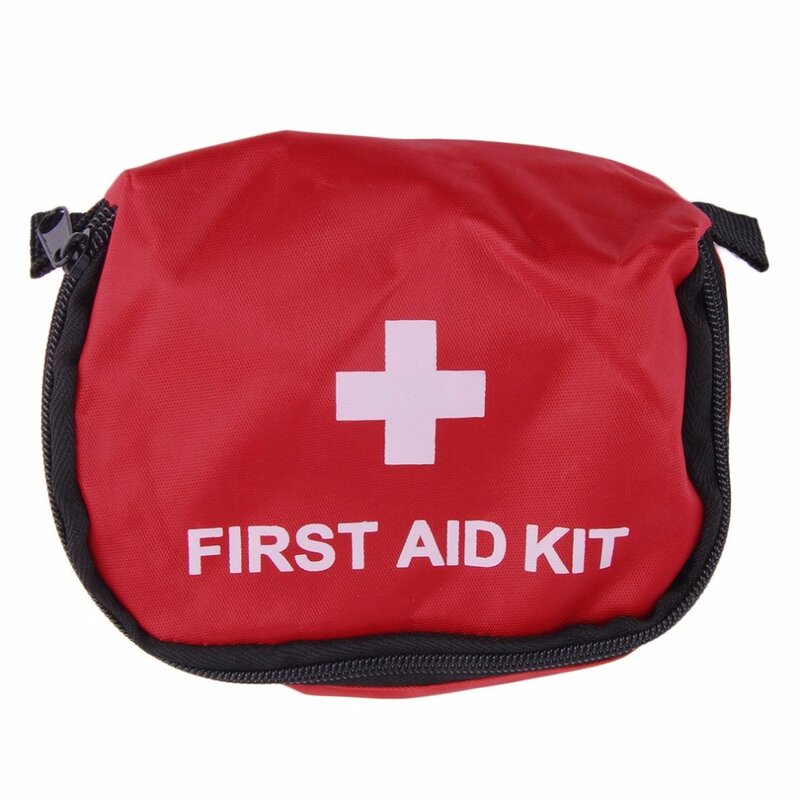 ชุดปฐมพยาบาลฉุกเฉิน0.7L สีแดง PVC กลางแจ้ง Camping Survival ที่ว่างเปล่ากระเป๋าผ้าพันแผลยากันน้ำเก็บกระเป๋า11*15.5*5ซม.
