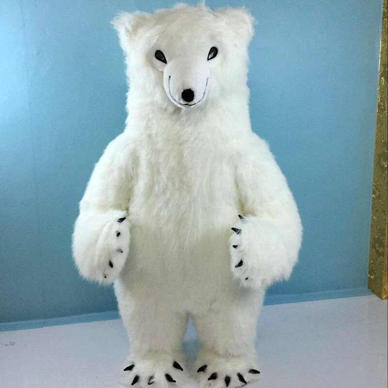 2m inflável traje urso polar mascote publicidade adulto adequado 1.6m a 1.8m halloween cosplay festa jogo vestido roupas de natal