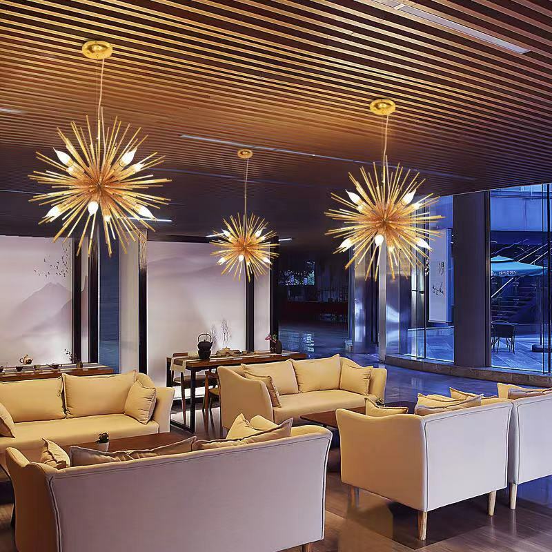 Postmodernistyczny złoty srebrny LED żyrandol salon sypialnia kuchnia korytarz korytarz salon bar ozdoby metalowe E14 żyrandol