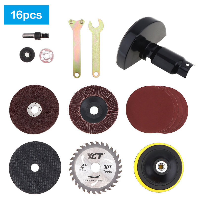 4pcs-21pcs Electric Drill Conversion Accessories Set Angle Grinder Cutting Blades Grinding Wheel for Wood Metal Polishing