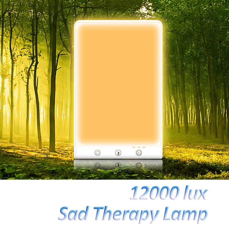 Luz antidepresión de 12000 lux, lámpara de salud Sad, lámpara antigravedad, tratamiento de trastorno afectivo, fototerapia, luz solar biónica