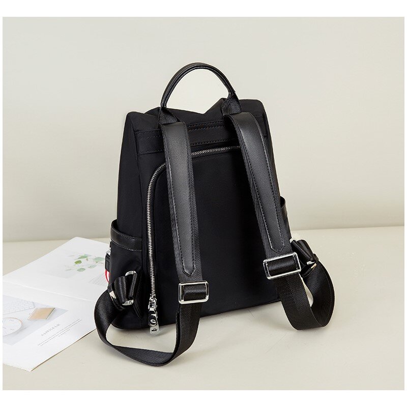 Mochila Oxford casual para mulheres, mochila escolar de nylon impermeável para meninas adolescentes, mochila anti-roubo de viagem 14 "Laptop Packbag
