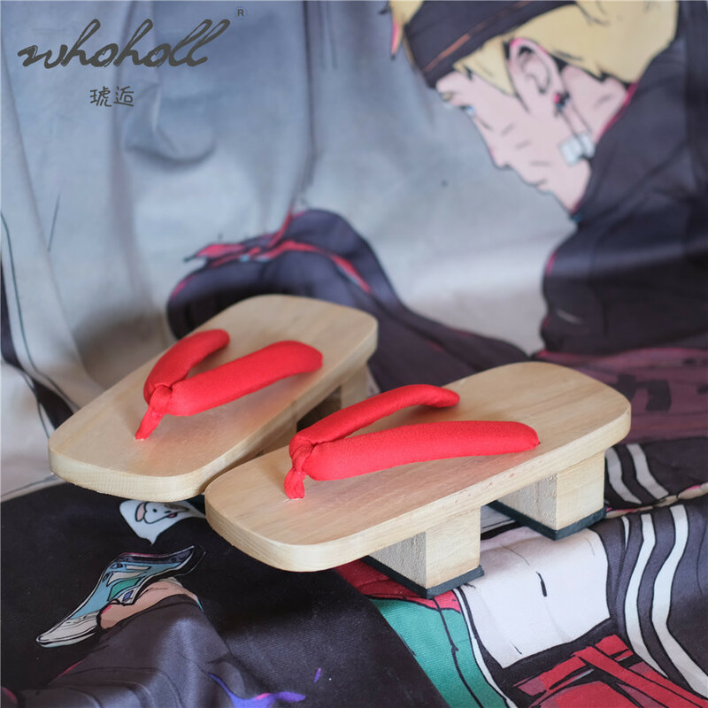 Zapatillas planas de madera para hombre y mujer, chanclas japonesas de samurái, zapatos de Cosplay, chanclas de verano