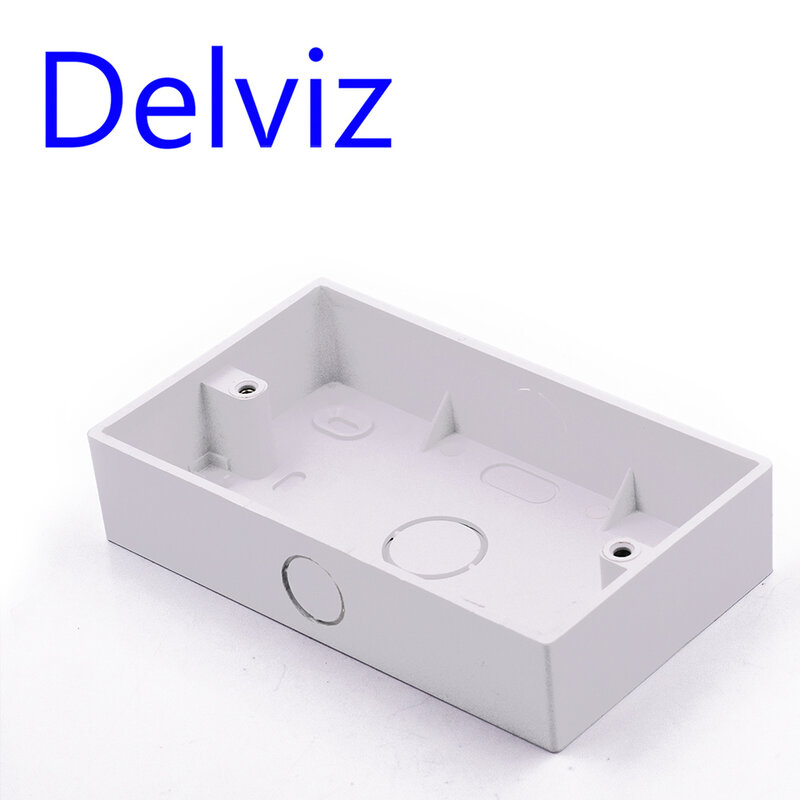 Delviz-صندوق تركيب خارجي ، لمفتاح حائط قياسي ، بلاستيك ، 146 × 86 مللي متر ، صندوق توصيل كاسيت
