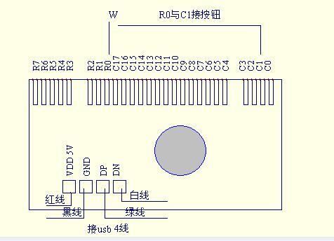 MODUL IC Chip Keyboard USB Keyboard Besar HID Dapat Digunakan Sebagai Konsol Game