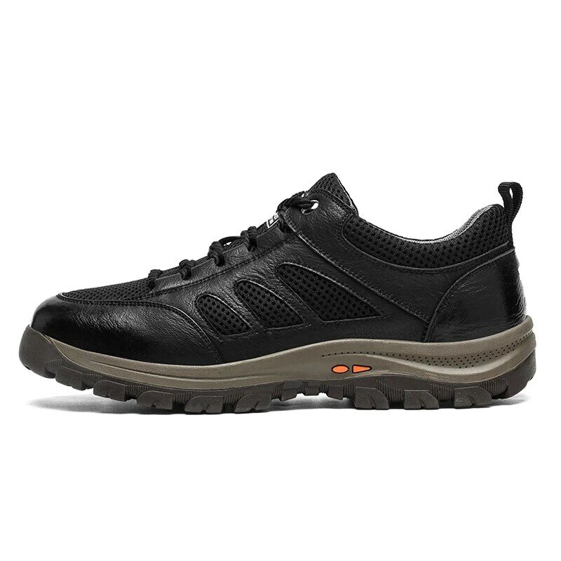 Sapatos casuais dos homens da marca 2021 primavera outono tênis de couro genuíno ao ar livre caminhadas sapatos confortáveis respirável