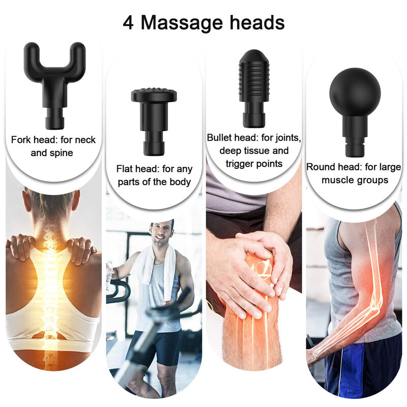 Tissue Massage Gun Muscle Massager Muscle Pain Management after Training Exercising Body Relaxation Slimming Shaping Pain Relief
