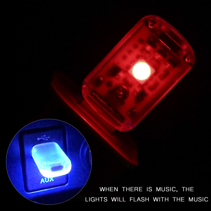 Автомобильный светодиодный атмосферный светильник, декоративное освещение с сенсорным управлением звуком, USB волшебный сцсветильник ческий эффект, сигаресветильник светильник, 5 В