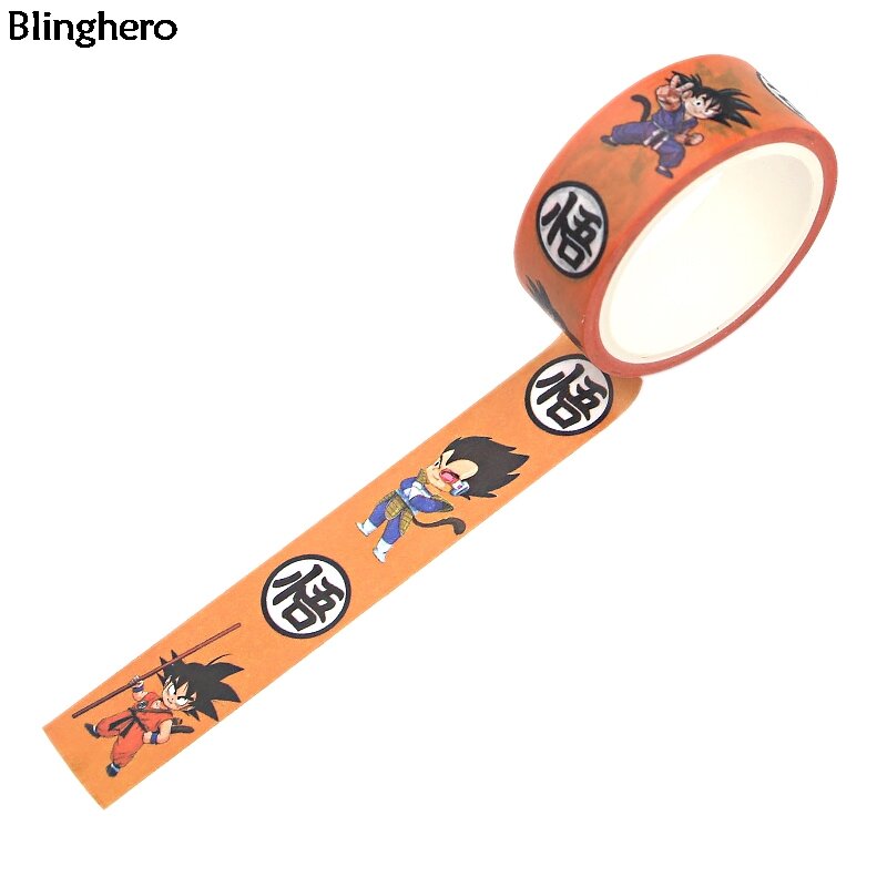 Blinghero 15mmX5m Cartoon Papeleria Masking Tape Anime Washi Paper Tape Cute Adhesive Tape Stickers Stationery Label Tape BH0554