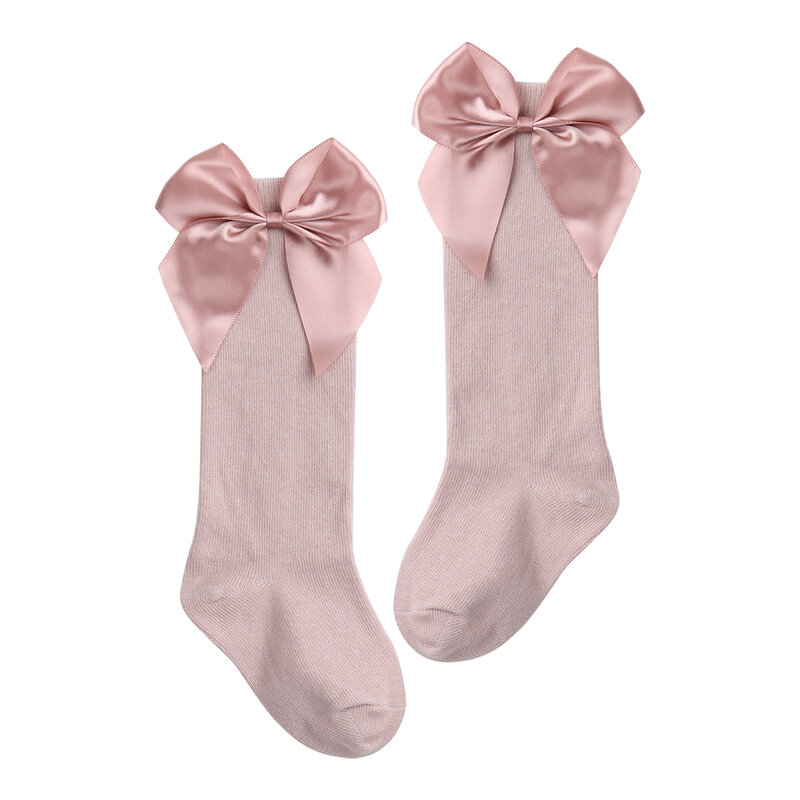 Chaussettes pour bébés filles de 0 à 3 ans, avec gros nœud aux genoux, longues et douces, pour Costumes de danse, nouvelle collection