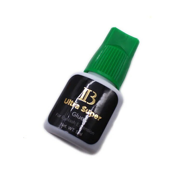 IBeauty-1 botella IB Ultra Super Glue, extensiones de pestañas individuales de secado rápido, tapa verde IB, 5ml, pegamento para pestañas postizas, herramientas de maquillaje