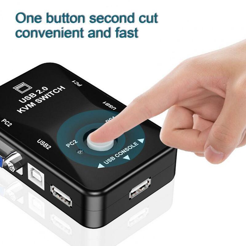 Коммутатор кнопок широко совместимый квм-переключатель USB VGA противоударный переключатель кнопок