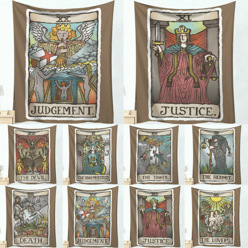 Teufel Baphomet Tarot Karte Tapisserie Gothic Mandala Wohnkultur Hexe Wand Hängen Heißer Verkauf