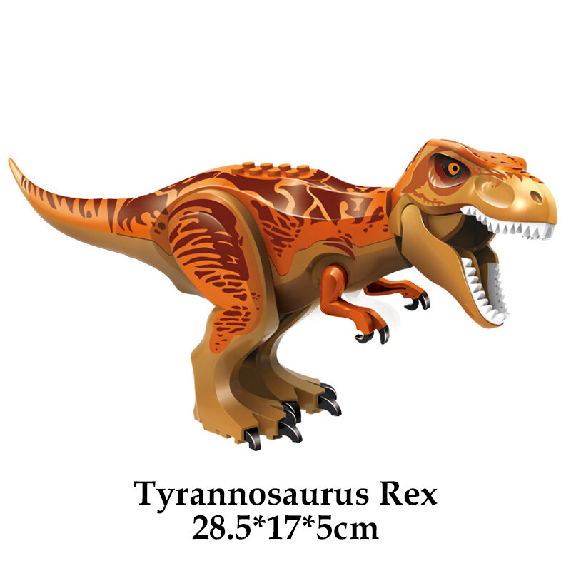 Jurassic Dinosaur World Brutal Raptor T-Rex Triceratops Indominus Rex Model Building Blocks Dino Velociraptor Figure Bricks Toys