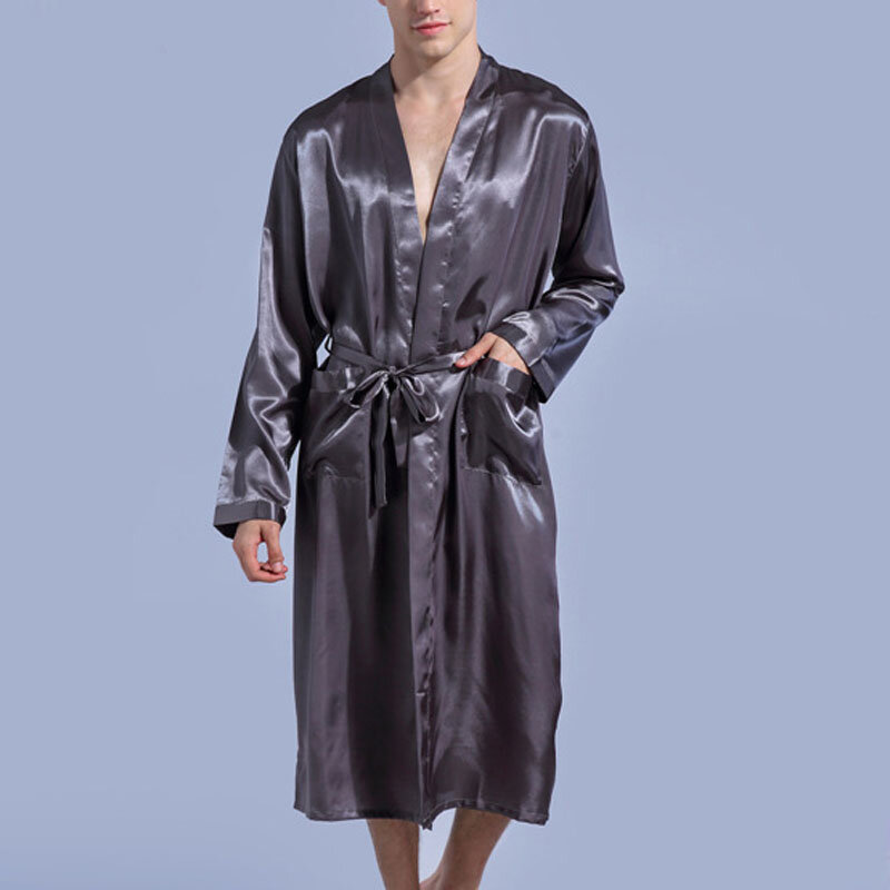 Lato jesień mężczyźni szlafrok 8XL 7XL 6XL biust 138cm Plus rozmiar cienki stylowy bielizna nocna piżamy