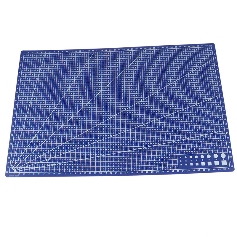 Esteira de corte retangular do PVC, A3 Grid Line Tool, placa plástica, venda quente, 1Pc, 45cm x 30cm