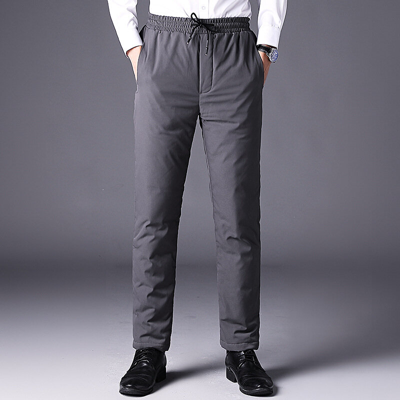 Pantalon droit Slim en duvet de canard blanc pour homme, vêtement de neige de haute qualité, rembourré et chaud, 90% vêtement d'extérieur pour homme, PT-361