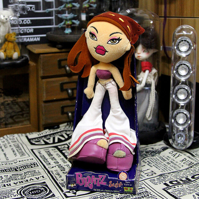 25cm Original boxed Bratz doll plush fabric doll Built-in iron wire girl best gift