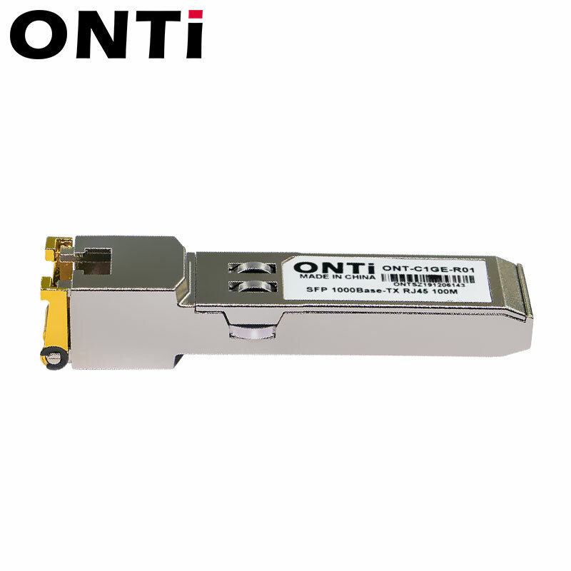 ONTi – Module émetteur-récepteur RJ45 SFP Gigabit, 1000Mbps, en cuivre SFP, Compatible avec commutateur Ethernet Cisco/Mikrotik