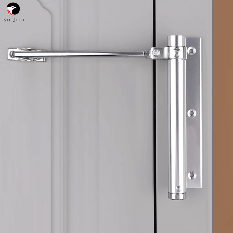 Porta regolabile chiudiporta automatico in lega di alluminio porta automatica molla tono argento intensità adatto per porta tagliafuoco 40 kg
