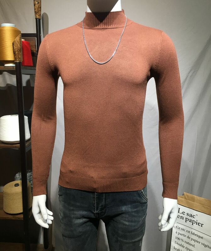 MRMT-Camisa básica de suéter com gola tartaruga masculina, camisa de manga comprida, monocromática, estilo coreano, tendência da moda, novo estilo, estilo novo, 2024