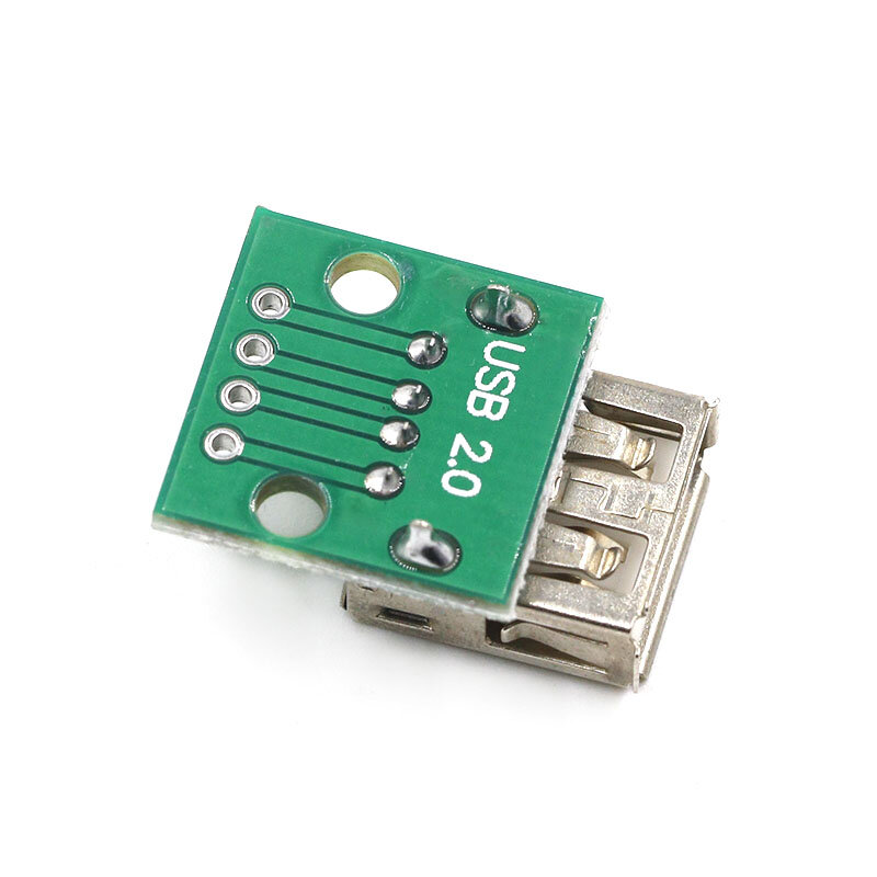 Prise de carte de connecteur PCB femelle USB vers DIP, type A, 2.54mm, 5 pièces