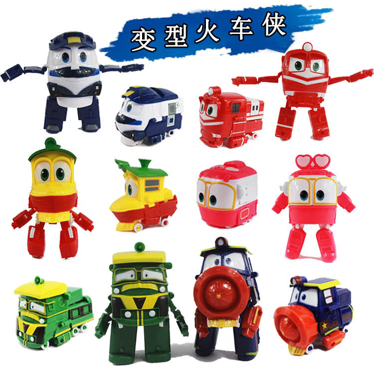 Robot Xe Lửa Biến Đổi Trẻ Em Juguetes PVC RT Mẫu Kay Alf Hình Con Vịt Robot Xe Họ Anime Hình Đồ Chơi Cho Bé Trai