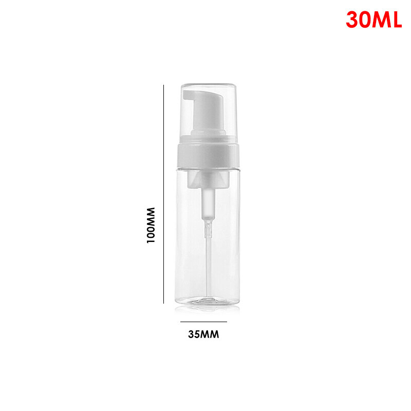 1 pçs transparente vazio spray garrafas 30/60/100/150ml plástico recarregáveis líquidos de limpeza recipiente vazio sabão espuma dispensador
