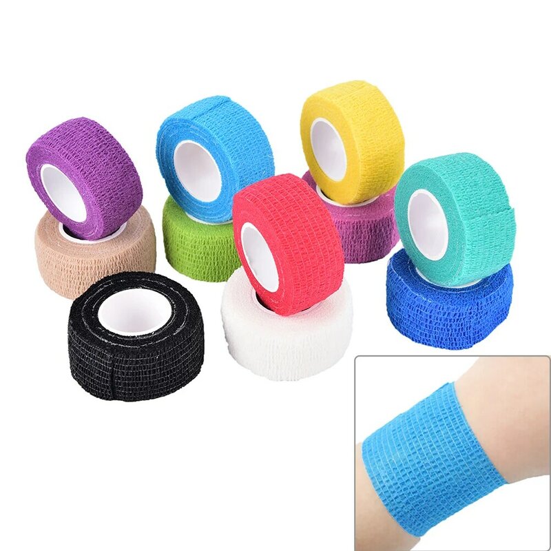 2.5cm x 4.5m 1 pcs Cohesive Flexible Bandage Cotton Cohesive Bandage sports tape Self Adhesive elastic bandage 11 Colors