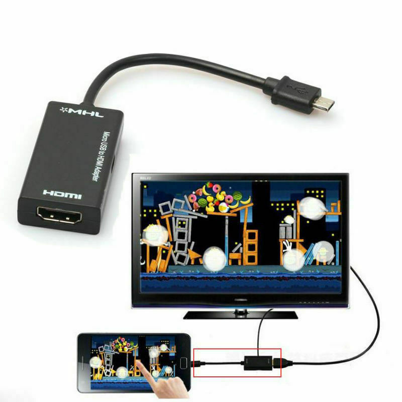 PYMH 17 ซม.Mini Micro USB 2.0 MHL To HDMI 1080P TV AdapterสำหรับSamsung Galaxy US