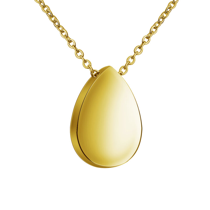 Персонализированное ожерелье в форме капли воды, индивидуальное ожерелье с надписью на заказ, датой, из нержавеющей стали, золотой, розовое золото, каплевидное ожерелье, ювелирные изделия в подарок