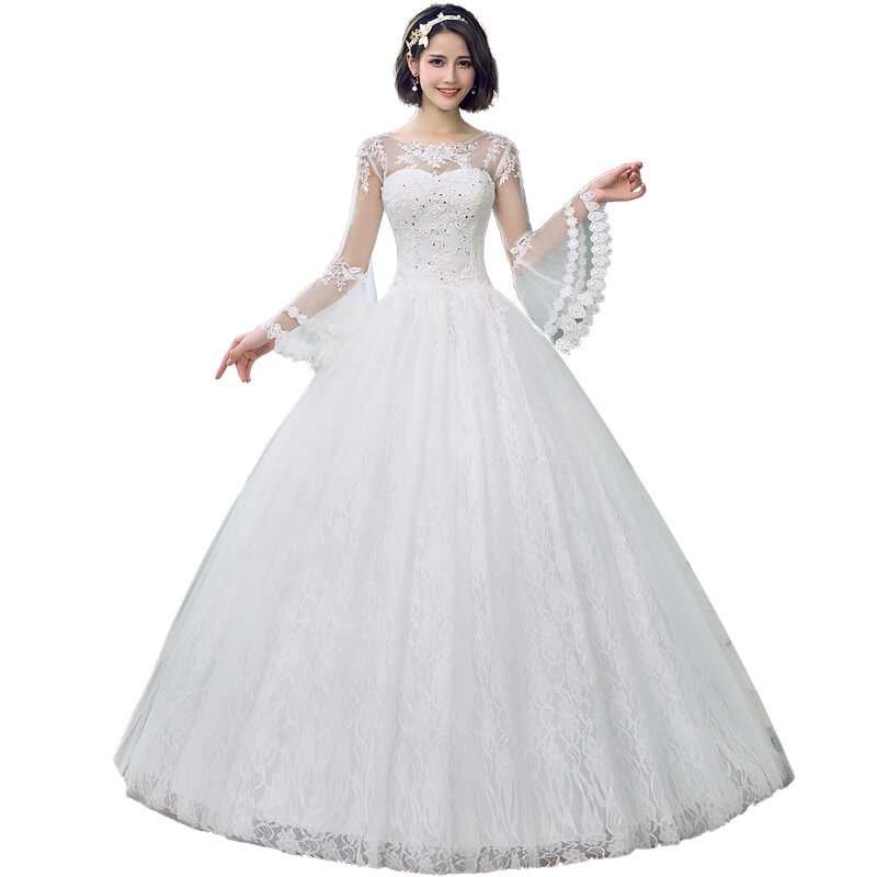 Mrs Win 2021 فستان زفاف جديد مخزون شفاف مقاس 6 10 تصميم للاختيار