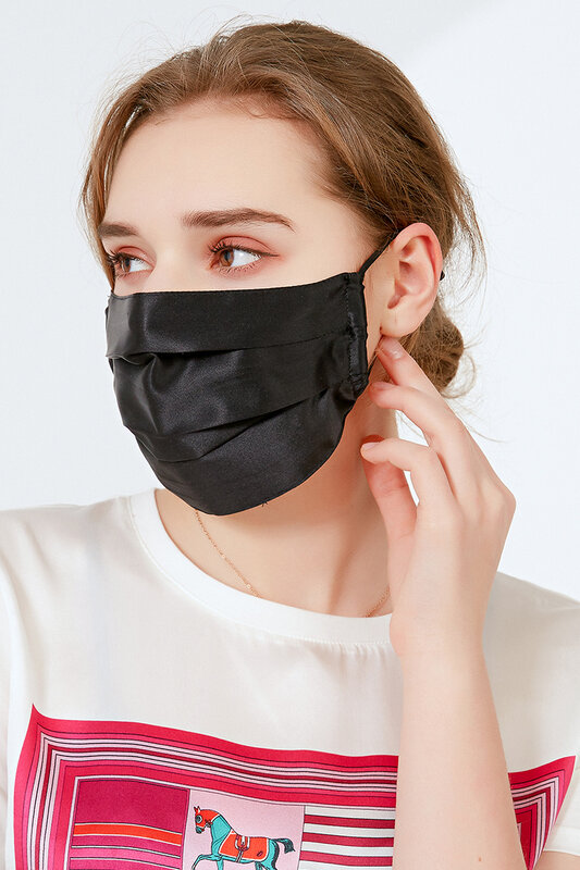 SuyaDream Masker Sutra Wanita 100% Masker Wajah Dewasa Perlindungan UV Sutra Alami untuk Wanita dan Pria Luar Ruangan Dapat Dicuci