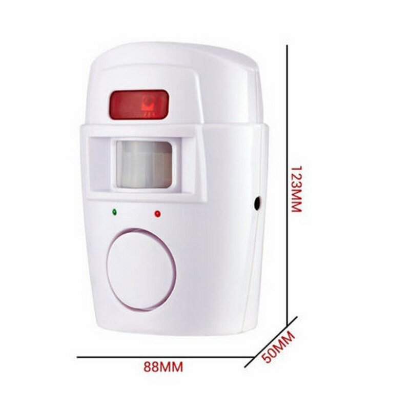 Sensor infrarrojo de alerta de seguridad para el hogar, Detector de movimiento antirrobo, Monitor de alarma, sistema de alarma inalámbrico de 105dB + 2 mandos a distancia
