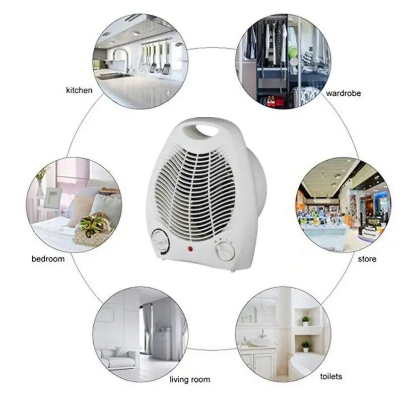 M2EE Electric Space Heater Fan- Indoor Heater 1000W/2000W Electric Heater Air Heating