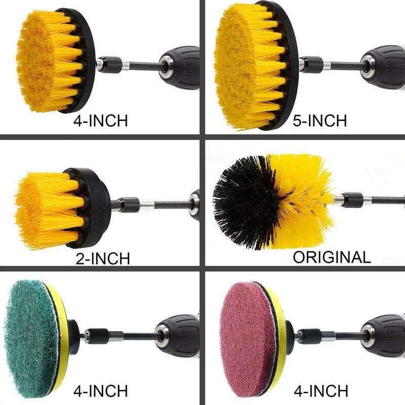 UNTIOR Electric Drill Brush Scrub Pads Grout Power Drills Scrubber Cleaning Brush Kitchen Bathroom Cleaning Tools