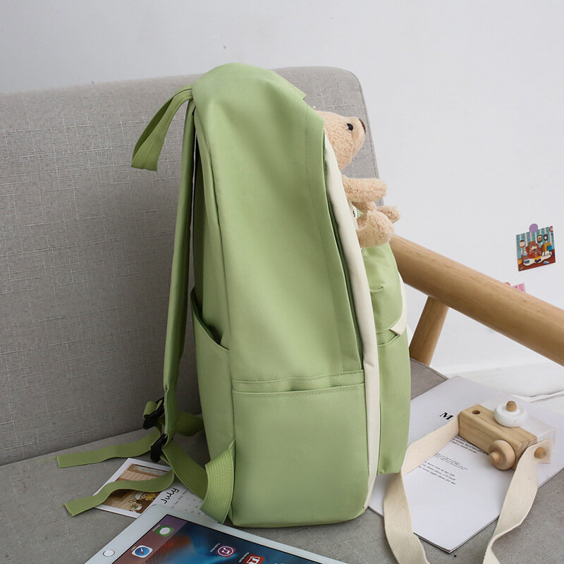 Weysfor 4pcs/set School Students Backpack School Bag For Kids Teenage Girl Rucksack Women Travel Backpack Moclila Book Backbag