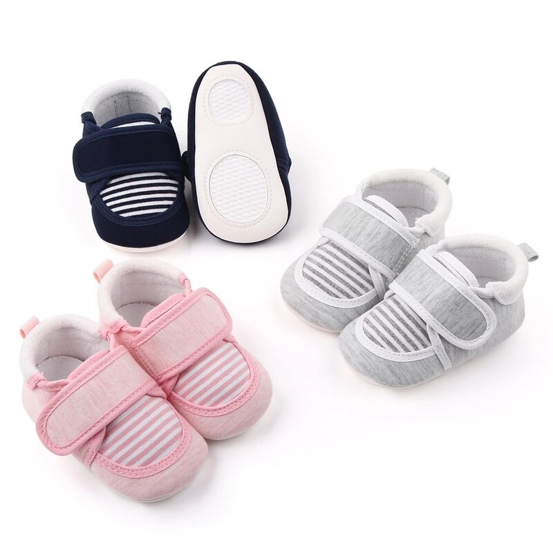 2020 HOT Chirldren Casual Shoes Stripe Baby Boys Girls Breathable Anti-Slip Shoes Sneakers Toddler Soft Soled for 0-12M