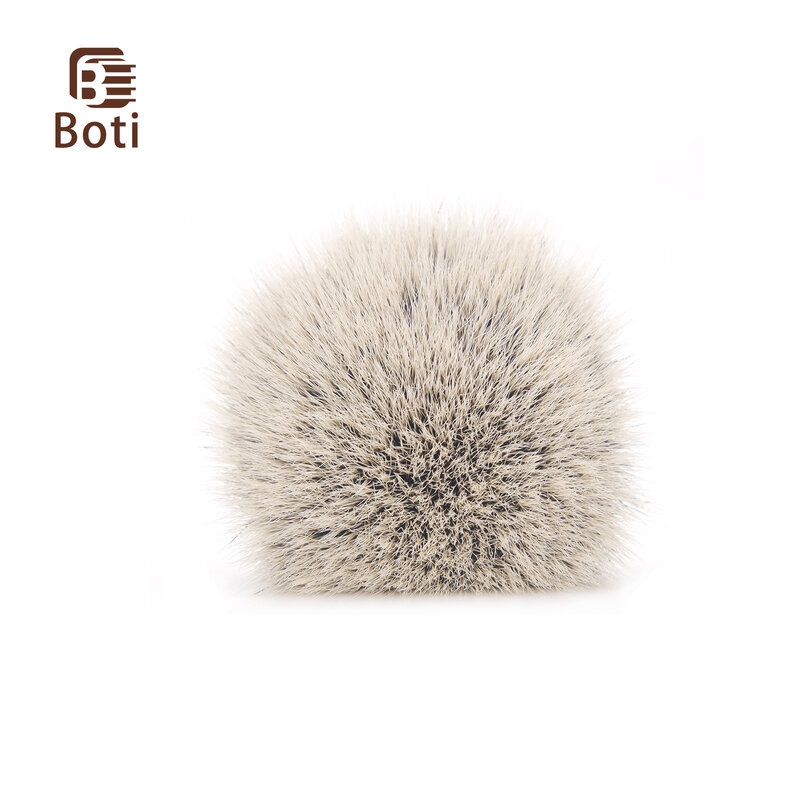 Boti – brosse de rasage en forme d'éventail pour hommes, fait à la main, 3 couleurs, poils synthétiques, nœud, nettoyage quotidien de la barbe