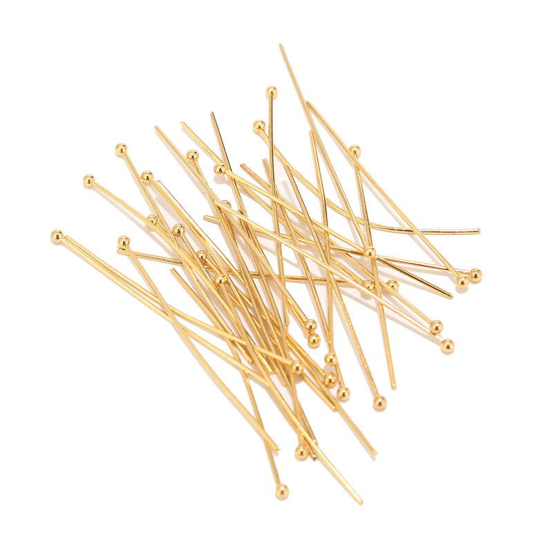 50pcs/lot  Stainless Steel Gold Ball Pins for Beading DIY Making Head  Findings