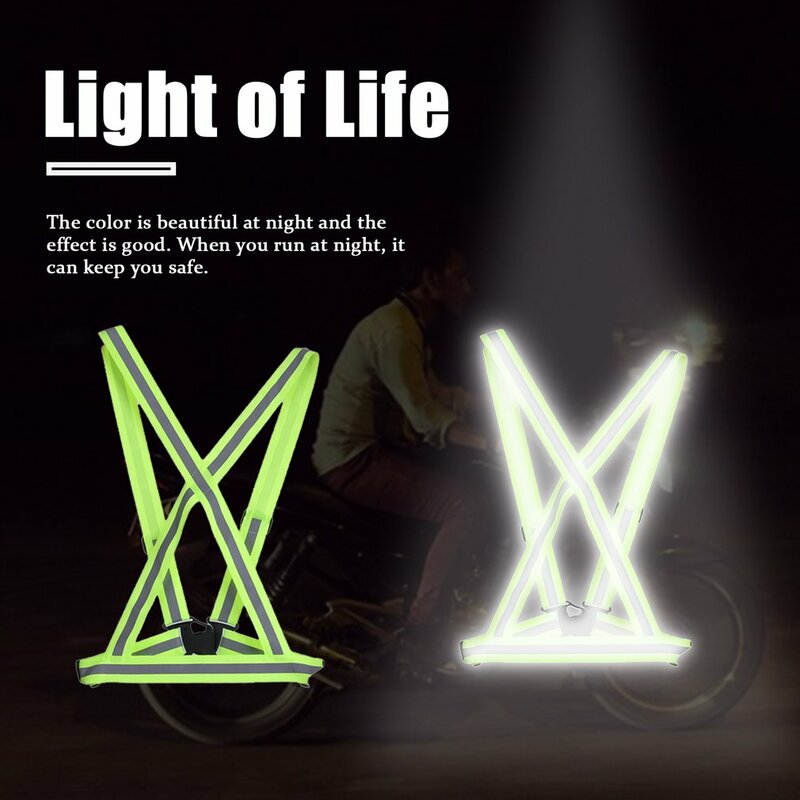 Chaleco reflectante de seguridad para el trabajo nocturno, chaqueta reflectante de alta visibilidad transpirable, seguridad para el tráfico, correr y ciclismo