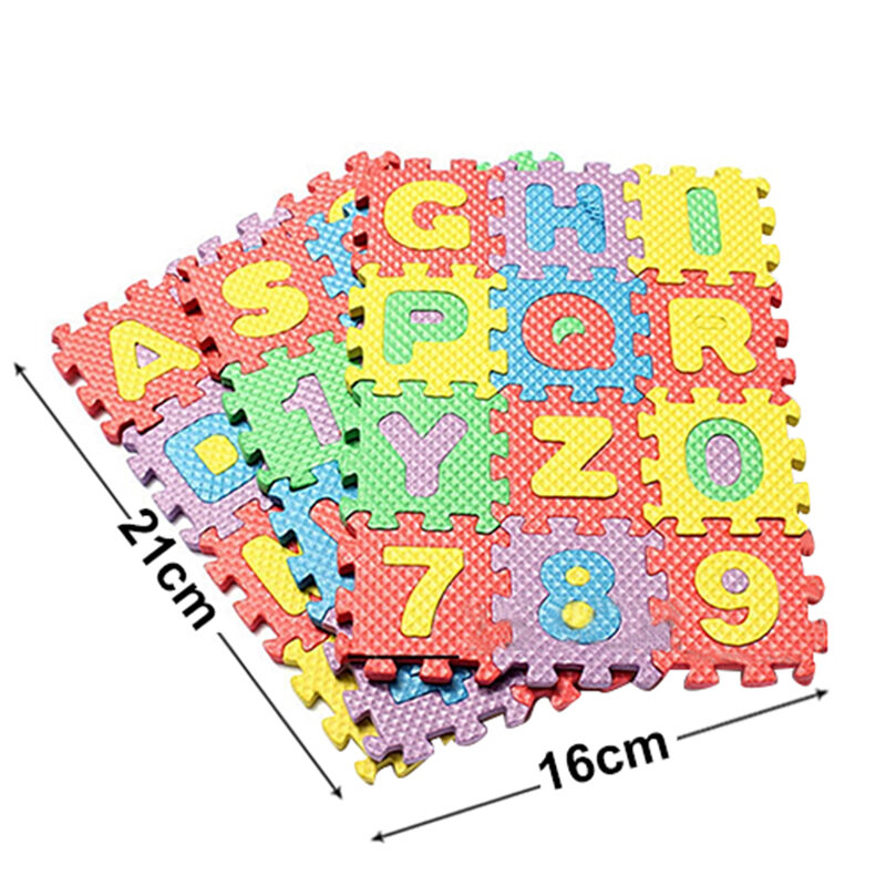 2020 ขายร้อน 36 ชิ้น/เซ็ตเด็กMini EVAโฟมตัวอักษรตัวอักษรตัวเลขชั้นSoft Baby Mat 3Dปริศนาเด็กการศึกษาของเล่น