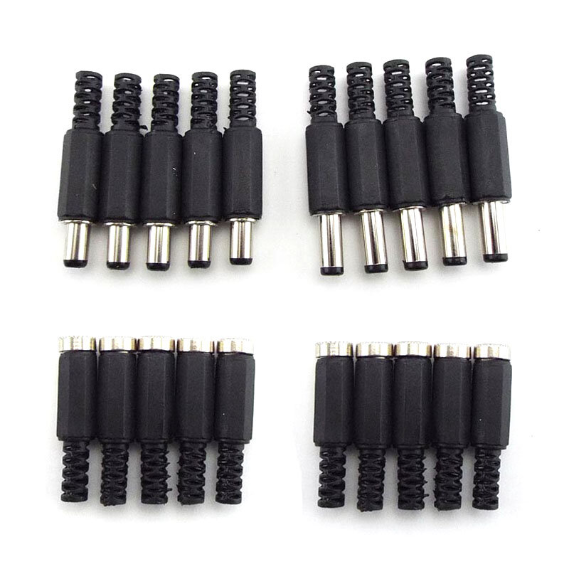 DC Female Male Power Supply Plug CONNECTOR 5.5Mm X 2.1Mm 5.5X2.5Mm Female Male Jack Socket Adapter Wire 5525 5521