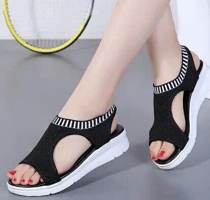 Nuevas sandalias de mujer YEELOCA 2020, a la moda m002 sandalias de cuña, cómodas y deslizantes para mujer GF045