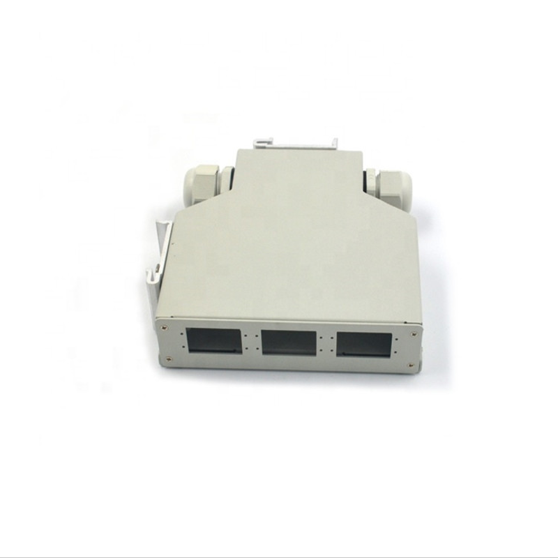 6-Port SC Duplex Adapter LC Quaint Adaptor Patch Panel Din Rail Kotak