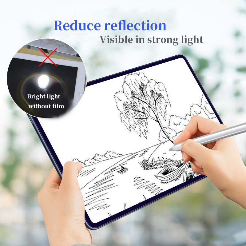 Dla Samsung Galaxy Tab S7 FE 12.4 2021 papier dotykowy ekran Protector Anti-Skip PET matowy ochronny rysunek Film dla T730 T736B
