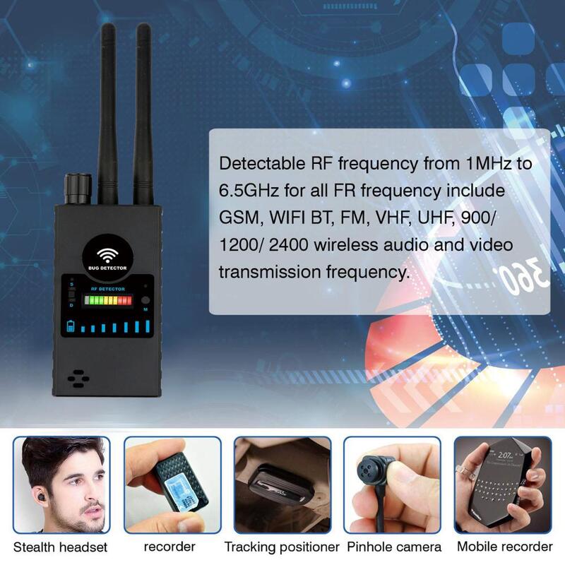 Vilips Многофункциональный Анти-детектор с камерой GSM, обнаружитель звуковых сигналов, GPS, объектив сигнала, РЧ-трекер, обнаружитель, радиосканер