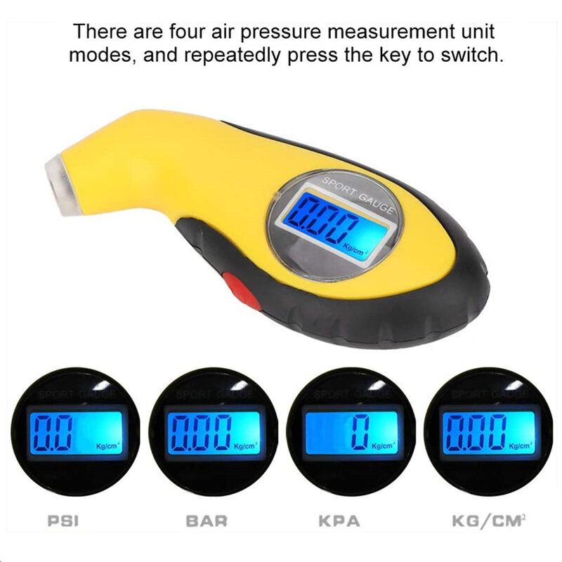 Manómetro Digital de alta precisión para neumáticos de coche y camión, medidor de presión de aire, pantalla LCD, barómetro, TG105, TG205, R-6802