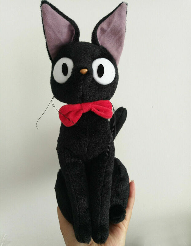 การ์ตูน30ซม.Miyazaki Hayao Kiki Jiji Cat ตุ๊กตาสัตว์ตุ๊กตาของเล่น Kiki Black Cat สำหรับเด็กของขวัญวันเกิดเด็กหญิงการจัดส่งบริการ