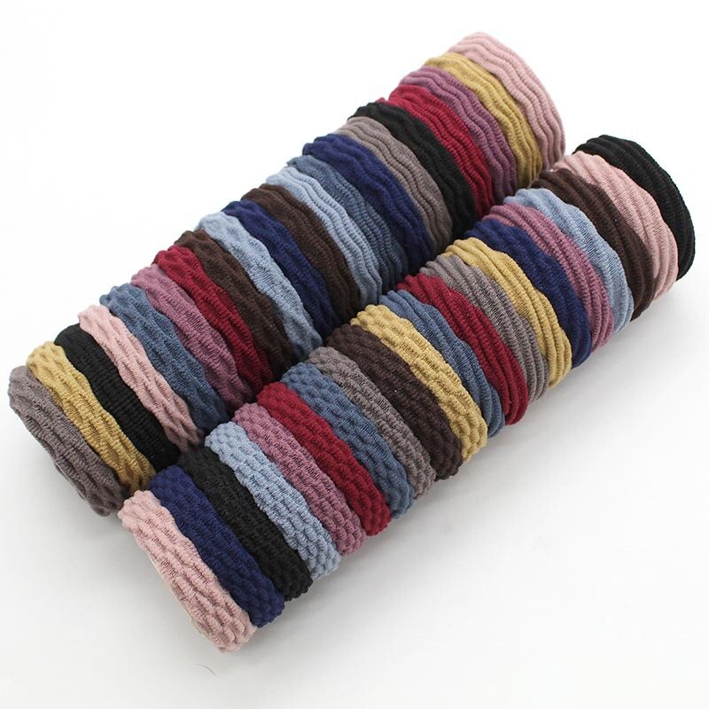 10/20/conjunto coreano básico elástico faixas de cabelo para as mulheres alta elástico hairband cabelo corda headwear moda acessórios para o cabelo